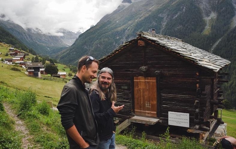 SLP Founder Florian Kaefer with Olivier Cheseaux, visiting Anakolodge in Switzerland in 2018